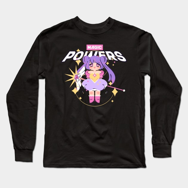 Magical Girl Magic Powers Long Sleeve T-Shirt by FuntasticDesigns